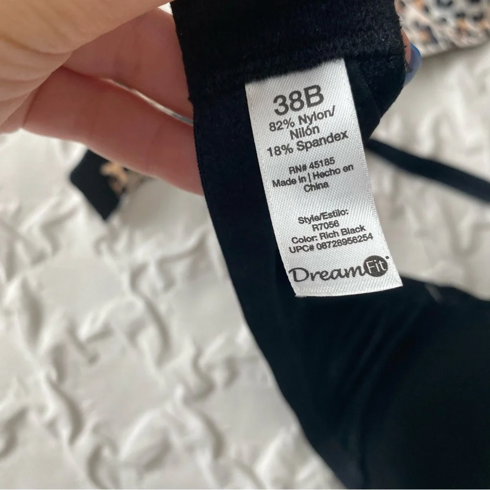 DreamFit || bundle of black and leopard bras